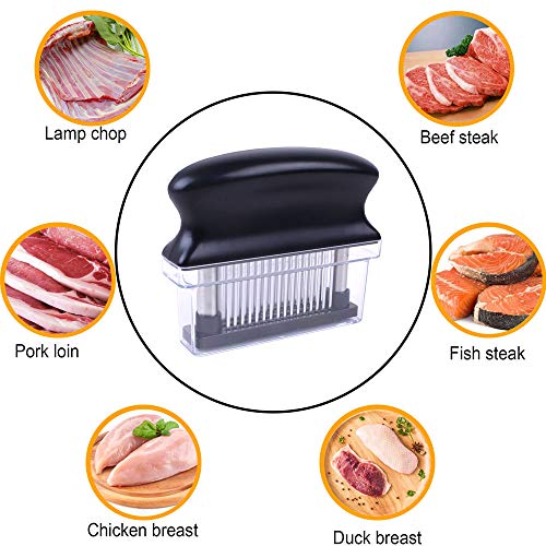 Lzonstk G GAMERIEND001 Meat Tenderizer With 48 Stainless Steel Ultra Sharp Needle Blades Heavy Duty Cooking Machine thumb #3