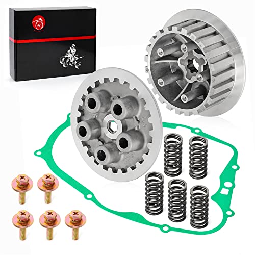 Clutch Center Inner Hub & Outer Pressure Plate & Heavy Duty Springs Gasket Kit For Yamaha Blaster 200 YFS200 1988-2006 37F-16351-00-00 37F-16371-01-00