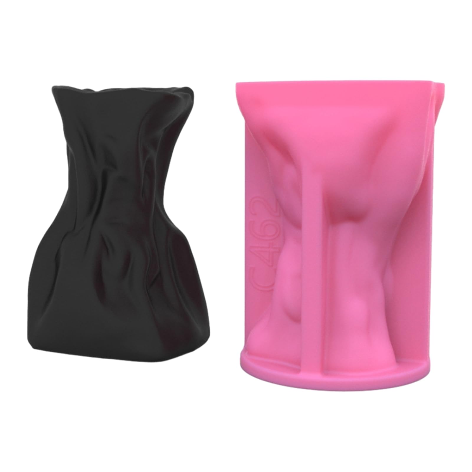 Molde de silicona plisado en forma de bolsillo para florero de resina epoxi de silicona, perfecto para entusiastas del arte, jarrón de resina