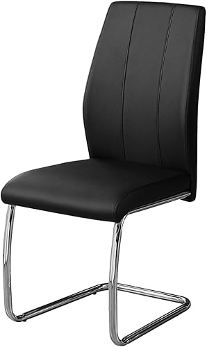 Monarch Specialties I 2 piezas silla de comedor - 2 piezas39 pulgadas de cuerocromo, 17.25 pulgadas de largo x 20.25 pulgadas de profundidad x 38.75