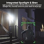 WYZE Caméra de sécurité de la batterie extérieure/intérieure sans fil, 2.5K HDR vision nocturne couleur, lumières lumineuses intégrées & Siren, détection de mouvements, 2-Way Audio, Alexa & Google Assistant, Assistance Experte Gratuite, Blanc