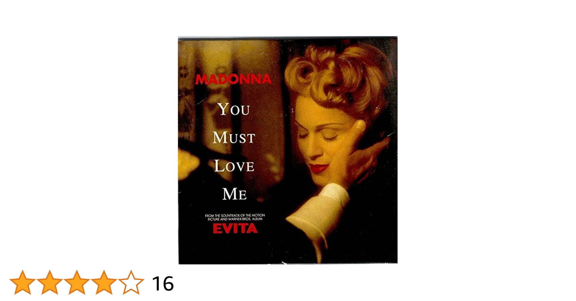 マドンナ　You Must Love Me　AU盤 ゴールド CDシングル Amazon.com: You Must Love Me: CDs & Vinyl