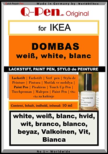 Q-Pen - Pintura para retoques para Ikea DOMBAS, color blanco