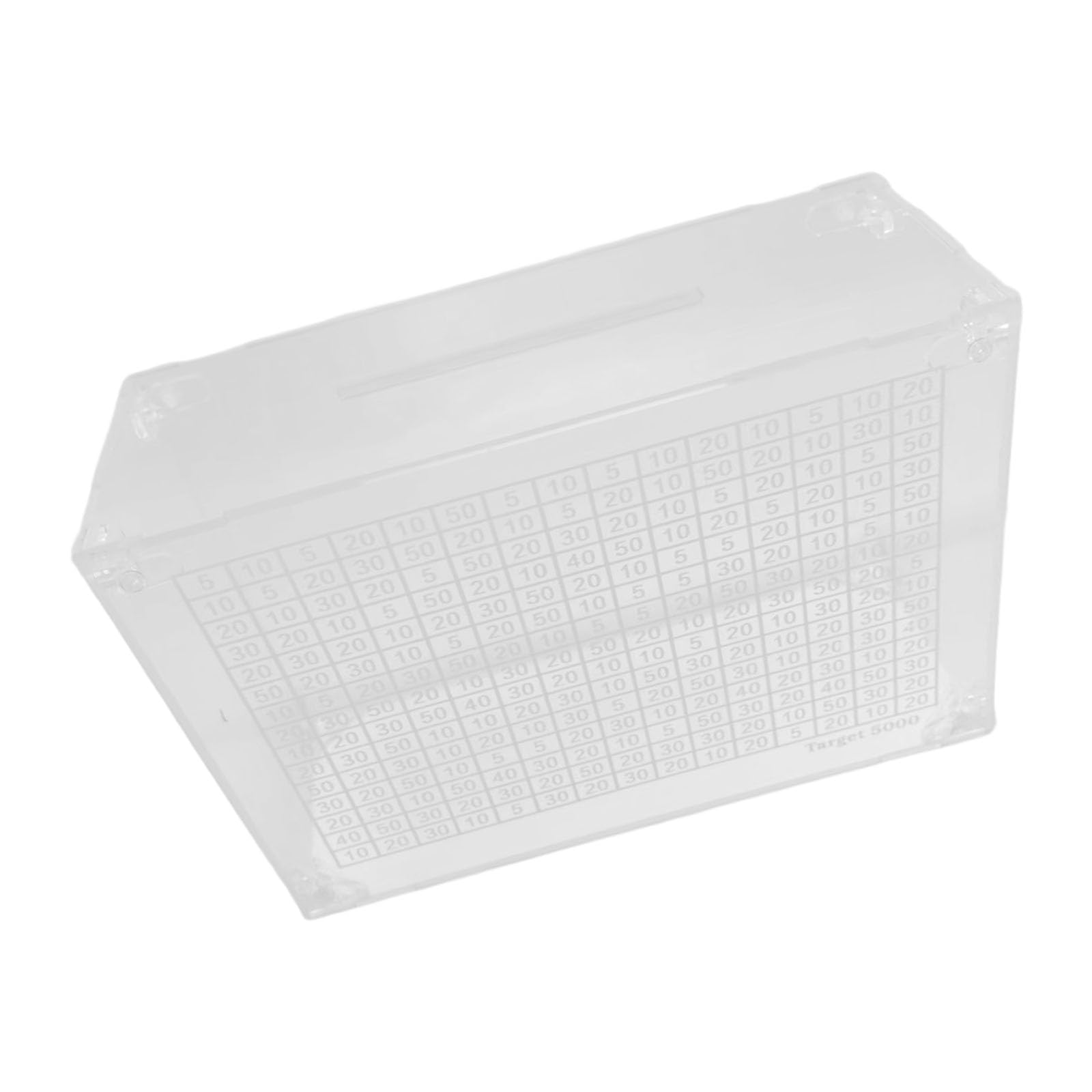 Clear Acrylic Coin Banks Money Saving Box with Saving Targets and Number Creative Money Holder with Counter for Ticking Financial Goal Tracking