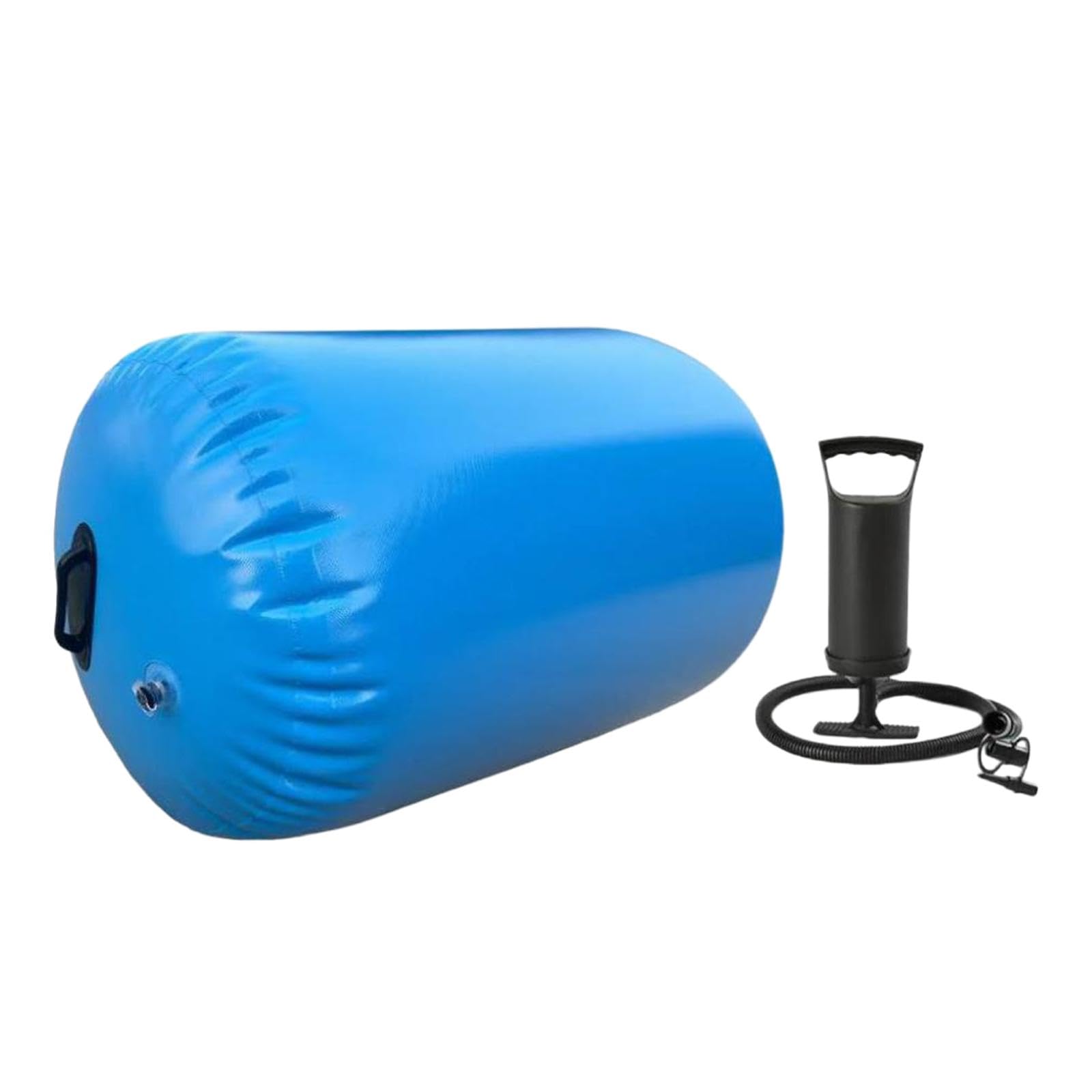 Air Roller Gymnastics Barrel Yoga with Pump Inflatable Tumbling Mat Home Use Blue-image-20
