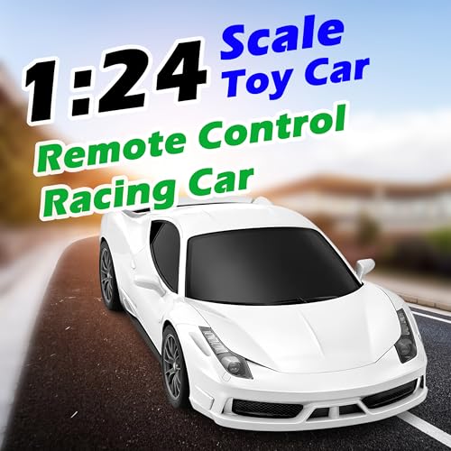 Image of VGRASSP 1:24 Scale Remote Control Racing Car Toy for Kids - 4 Function RC Car with Head Lights and Rechargeable Battery - Color and Design As Per Stock