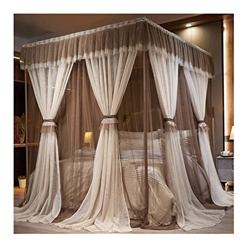 Mosquitera rosa para niños y adultos, estilo princesa, 120 x 200 cm, con soporte, ideal para protección de cama, decoración de dormitorio y sueño sin insectos.