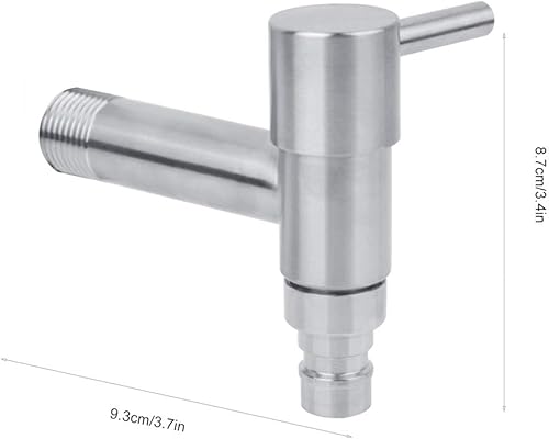 Miniatura 9 de Fdit Grifo para fregadero, lavadora de acero inoxidable de G1/2 pulgadas, grifo de agua montado en la pared, fregona para piscina, grifo frío
