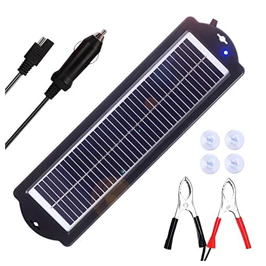 SARONIC 3 W 12 V solcellsladdare bärbar batteriladdare hög konvertering monokristallin solpanel för RV motorcykel båt vattenskoj