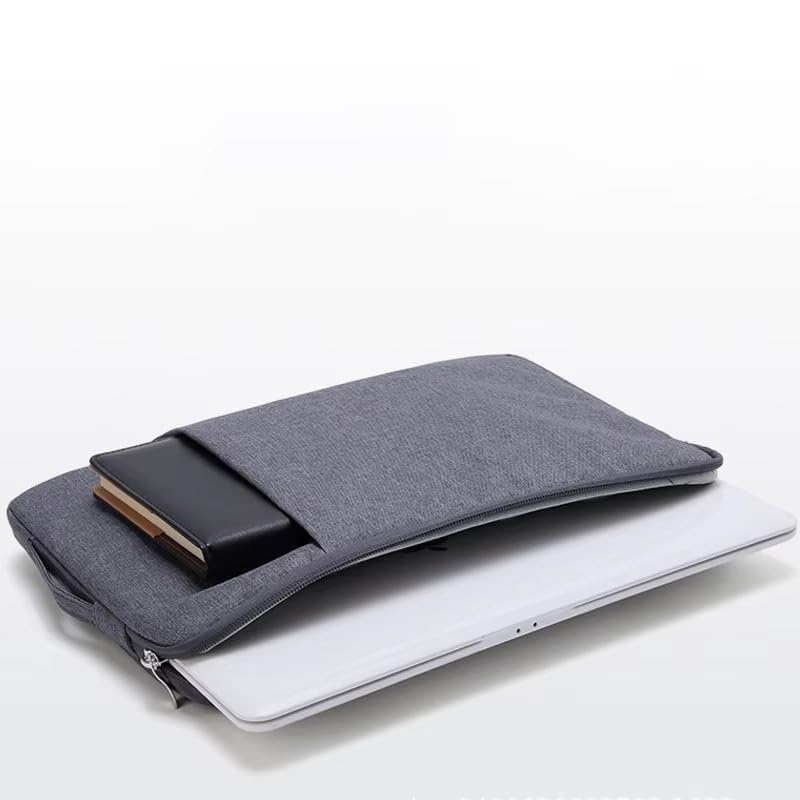 Image of Saco 13 Inch Laptop Sleeve - Slim Shockproof Case with Zipper Pocket, Protective Travel Laptop Bag for MacBook Air /Pro, HP, Dell, Lenovo, Acer - Grey