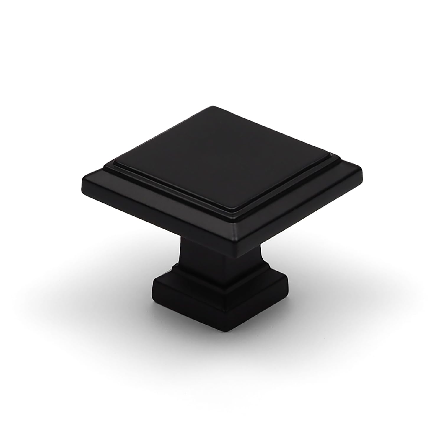 30mm Black Square Kitchen Cupboard Knob Cabinet Door Drawer Pull Heritage Traditional Art Deco Furniture Wardrobe Upcycle Replacement Hardware