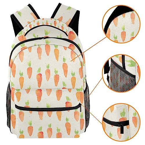 Sac à dos voyage enfant ergonomique à motif carotte multicolore