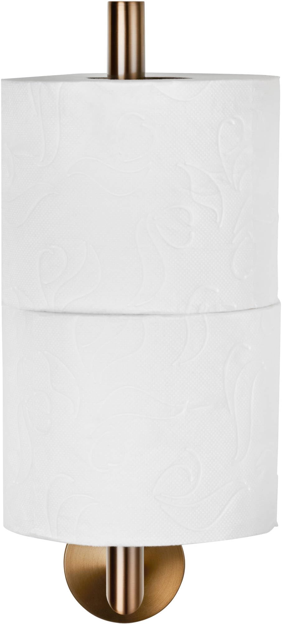 Nemo Toilettenpapier Aufbewahrung | Kupfer | Klopapier Ersatzrollenhalter Toilet aus Messing | Toilettenpapier Ersatzrollenhalter für Wandmontage | mit Befestigungsmaterial