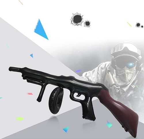 Miniatura 3 de 4 piezas de accesorios inflables para armas, accesorios de disfraz, ametralladora inflable, fiesta temática de cosplay, decoración de cumpleaños