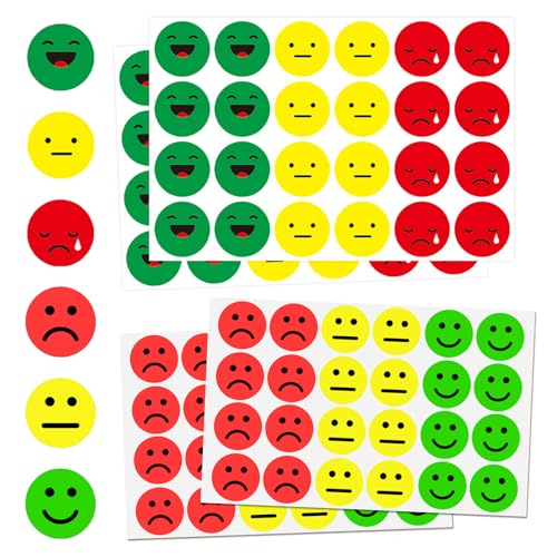 EnixwH 2400 Stück 25 mm Smiley Aufkleber, Smiley Sticker, Runde...
