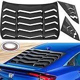 Rear & Side Window Louvers for Honda Civic Sedan 2016 2017 2018 2019 2020 10th Gen Civic Racing...