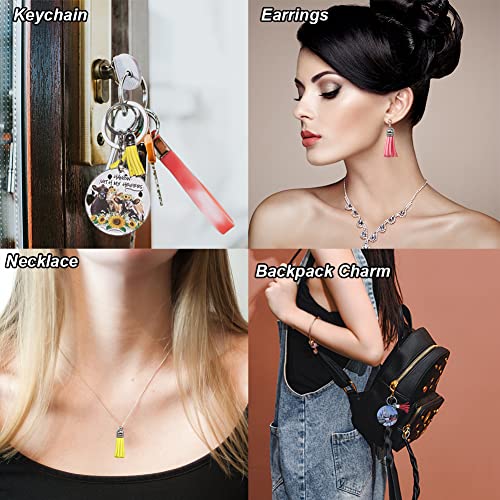 Niurewan Acrylic Blank Keychains,140 Pcs Clear Keychain Kits With 35 Pcs Acrylic Blanks,35 Pcs Keychain Tassels,35 Pcs Key Rings With Chain And 35 Pcs Jump Rings #TOP3