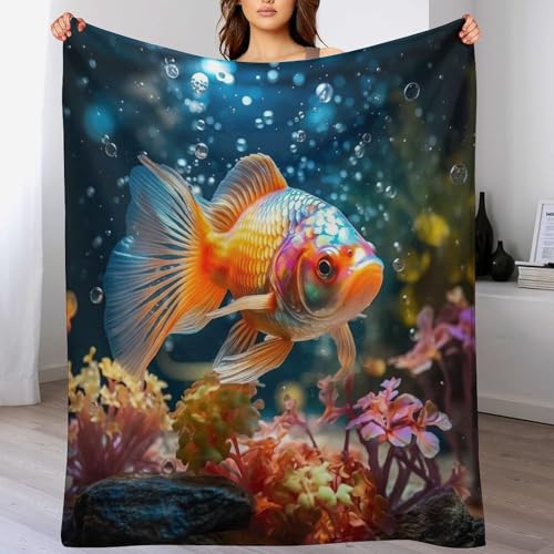Couverture polaire poisson en flanelle douce 150x200cm pour canapé - 2