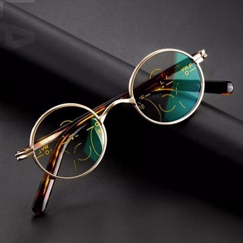 Miniatura 2 de Multifocal Progresivo Retro Round Blue Light Blocking Reading Glasses for Men Women, Anti UV Computer Eyeglasses
