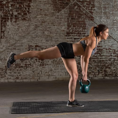 Image of ProsourceFit Vinyl Coated Cast Iron Kettlebells for Full Body Fitness Workouts