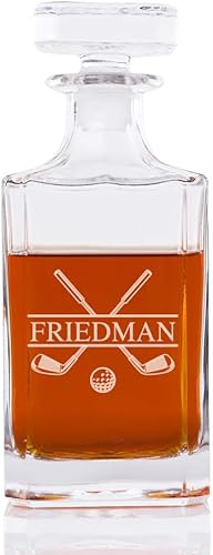 Decantador de whisky personalizado de golf