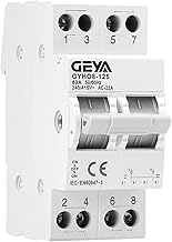 Double Power Manual Transfer Switch for Mains and Generator Manual Conversion Isolation Switch DIN Rail Mount(2P-63A-240V)