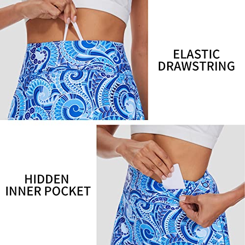 Image of M MOTEEPI Modest Knee Length Skorts Skirts for Women Tennis Athletic Golf Skort with Pockets UV Protection High Waist