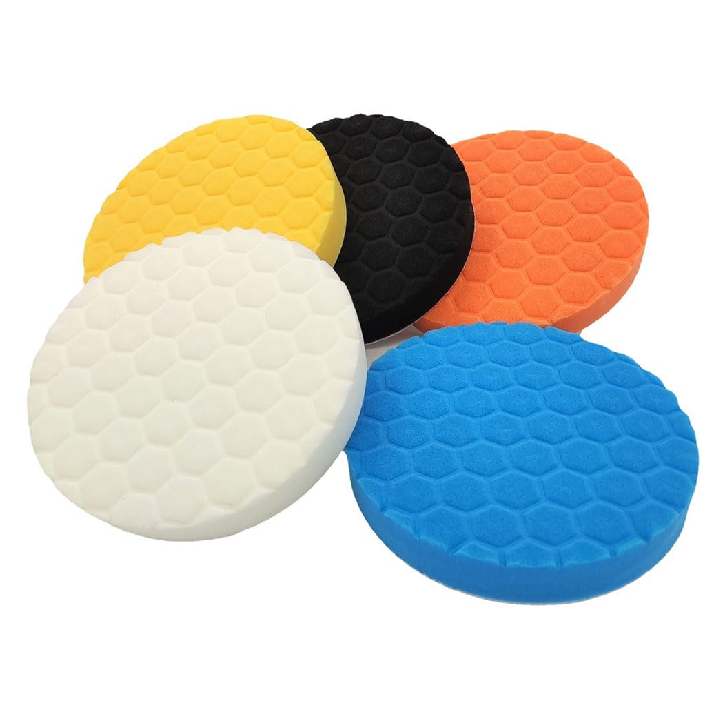 Juego de 10 almohadillas de pulido lavables y reutilizables para un pulido eficaz, práctica esponja de algodón, almohadilla de pulido de 5 en 125 mm