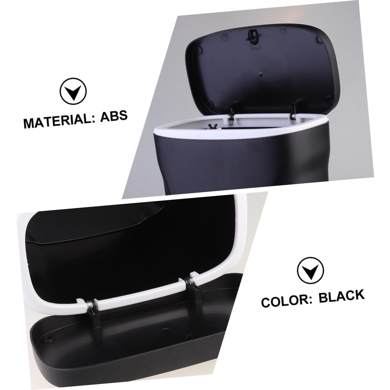 MAGICLULU 1 Pièce Poubelle de Voiture Multifonctionnelle en ABS Noir
