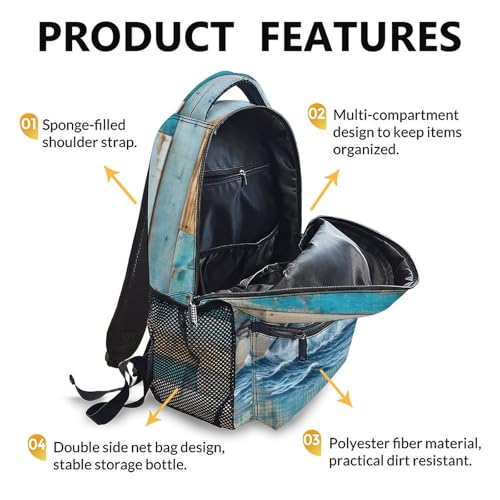 Kids Backpack, Shark Backpacks for Kids 3-8, Shark Theme Gift, Cute 17 Inch Bookbags for Boys Girls, Leisure Bookbag for School Travel Camping Outdoor3