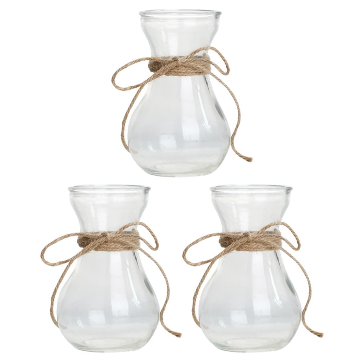 Décoration table pour anniversaire contenant en verre FRCOLOR lot de 3