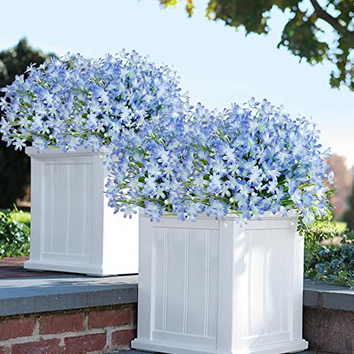 8 Bundles Artificial Daffodils Flowers Outdoor Artificial Flowers UV Resistant Fake Flowers Faux Flowers Shrubs for Indoor Outside Garden Porch Window Box Home Office Wedding Decor image 3