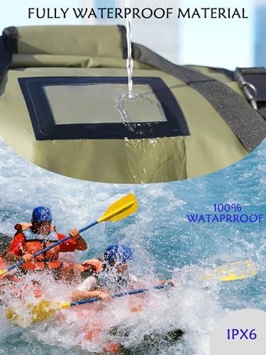 Waterproof Duffel Bag 20L 40L 66L Motorcycle Travel Dry Bag con correas de fijación rápida para motociclismo, kayak, rafting, navegación, camping miniatura 2
