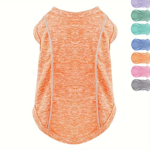 JoyFusion 犬用クールベスト 夏用 接触冷感 ひんやり 暑さ対策 熱中症対策 ノースリーブ 小型犬 中型犬 大型犬 オレンジ XXL (6.8-13.6KG)