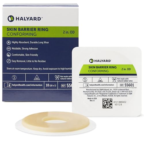 HALYARD Ostomy �K���X�L���o���A�����O�A2�C���`�A10����{�b�N�X(55601) ? �l�H���ݏp�ƃC���I�X�g�~�[�|�[�`�P�A�p�̐��`�\�ȕی샊���O