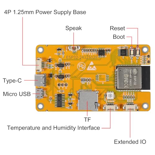 2.8" inch ESP32 Display ESP32 Development Board ESP32-2432S028R WiFi Bluetooth Resistive Touch Screen 240X320 Smart Display TFT LCD Module ILI9341 Driver - Image 4