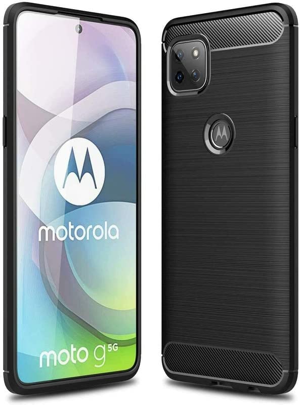 Image of Hybrid Carbon Fiber Back Case for Moto G 5G (Black)