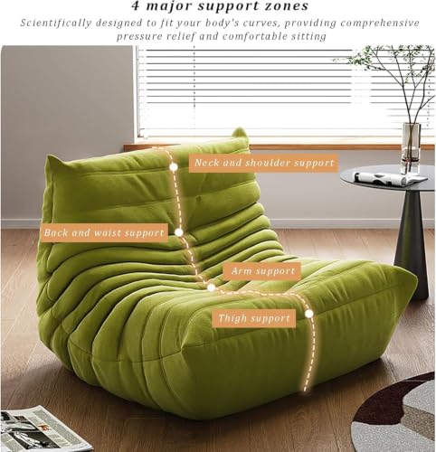 Sofá de suelo con respaldo ajustable para salón y rincón de lectura cómodo 5