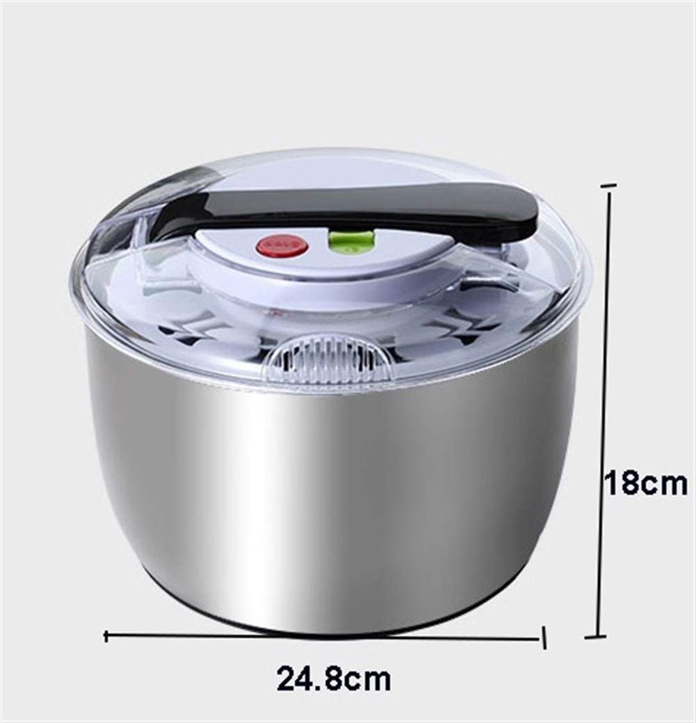 NOVSKI Centrifuga per Insalata, Centrifuga per Lattuga, Shaker per Condimenti per Insalata, Essiccatore Manuale per Frutta E Verdura, Cestini per Disidratatore da Cucina