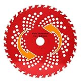 9' x 36 Teeth Carbide Tipped Blades, for Brush Cutter, Trimmer, Weed Eater, Compatible with Husqvarna Stihl,Ego,Fsx, Lawn Care, Farmland, Roadside Maintenance (1PCS Without Adapter Kit)