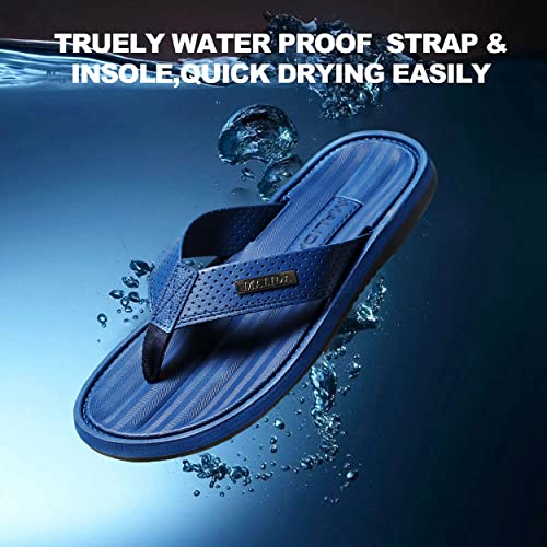 Image of MALIDA Mens Flip Flops Non-Slip Bathroom Shower Shoes Waterproof Cushion foam Indoor and Outdoor Thong Sandals