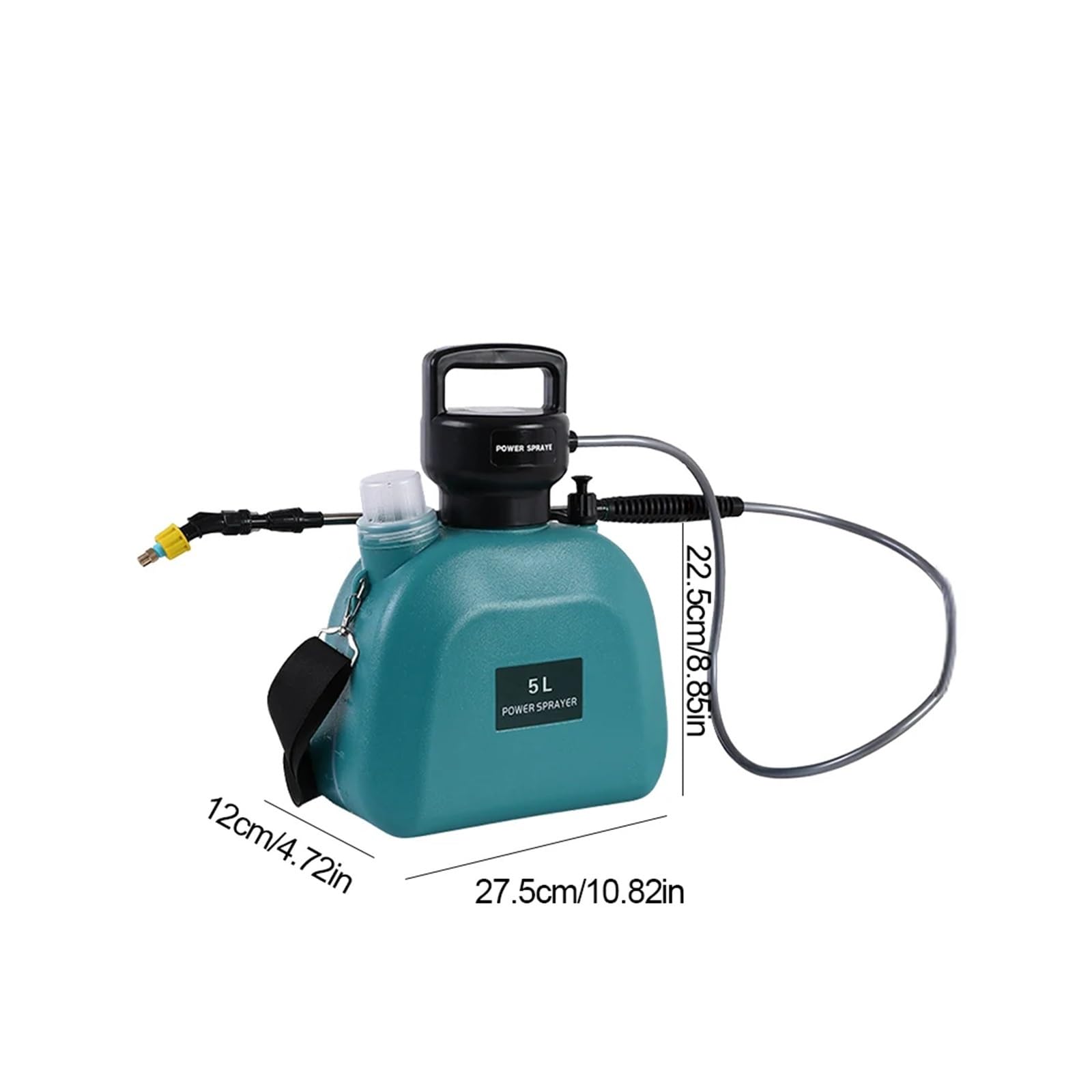 Spruzzatore elettrico, Spruzzatore elettrico con irrigatore da 5 litri, annaffiatoio for attrezzi agricoli, spruzzatore d'acqua nebulizzato bottiglia di irrigazione ricaricabile USB(Blauw)