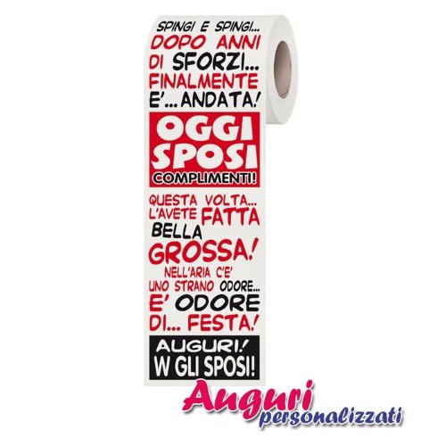 Bombo Carta igienica Matrimonio Regalo Spiritoso