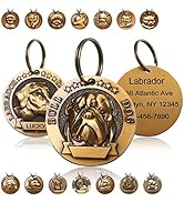 FYNIGO 3D Pattern Dog Cat Tags Engraved for Pets,Custom Pet Name ID Tag Personalized with 53 Excl...