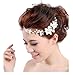Outop Boutique Wedding Silver-tone Flower Pearl Bead Hair Comb Hair Pins Bridal Accessories