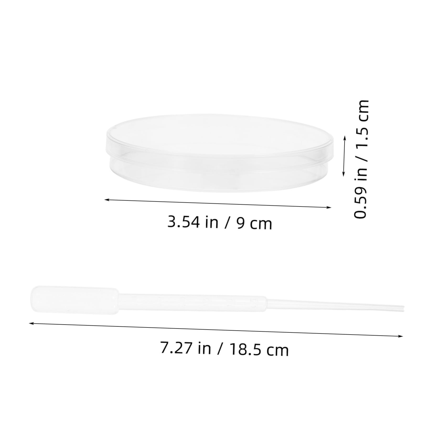CIYODO Pcs Science Lab Petri Dishes Pcs Deep Plastic Dishes Pcs Plastic Pipettes for Safe Experiments