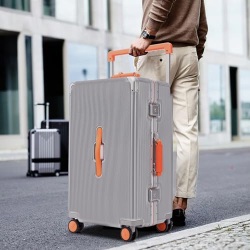 Apelila 28” Wide Handle Hardshell Spinner Luggage,big luggage suitcase 116L Large Capacity with 360° Silent Wheels,TSA Lock & Aluminum Corner Guards,Lightweight PC+ABS for International Travel
