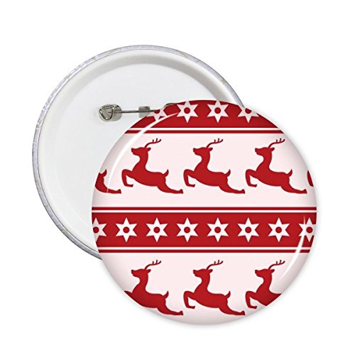 Badge rond élan de Noël pour décorer vos tables de réveillon et pulls de fêtes