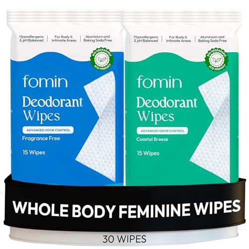 FOMIN Acidified Deodorant Wipes For Women - 30...