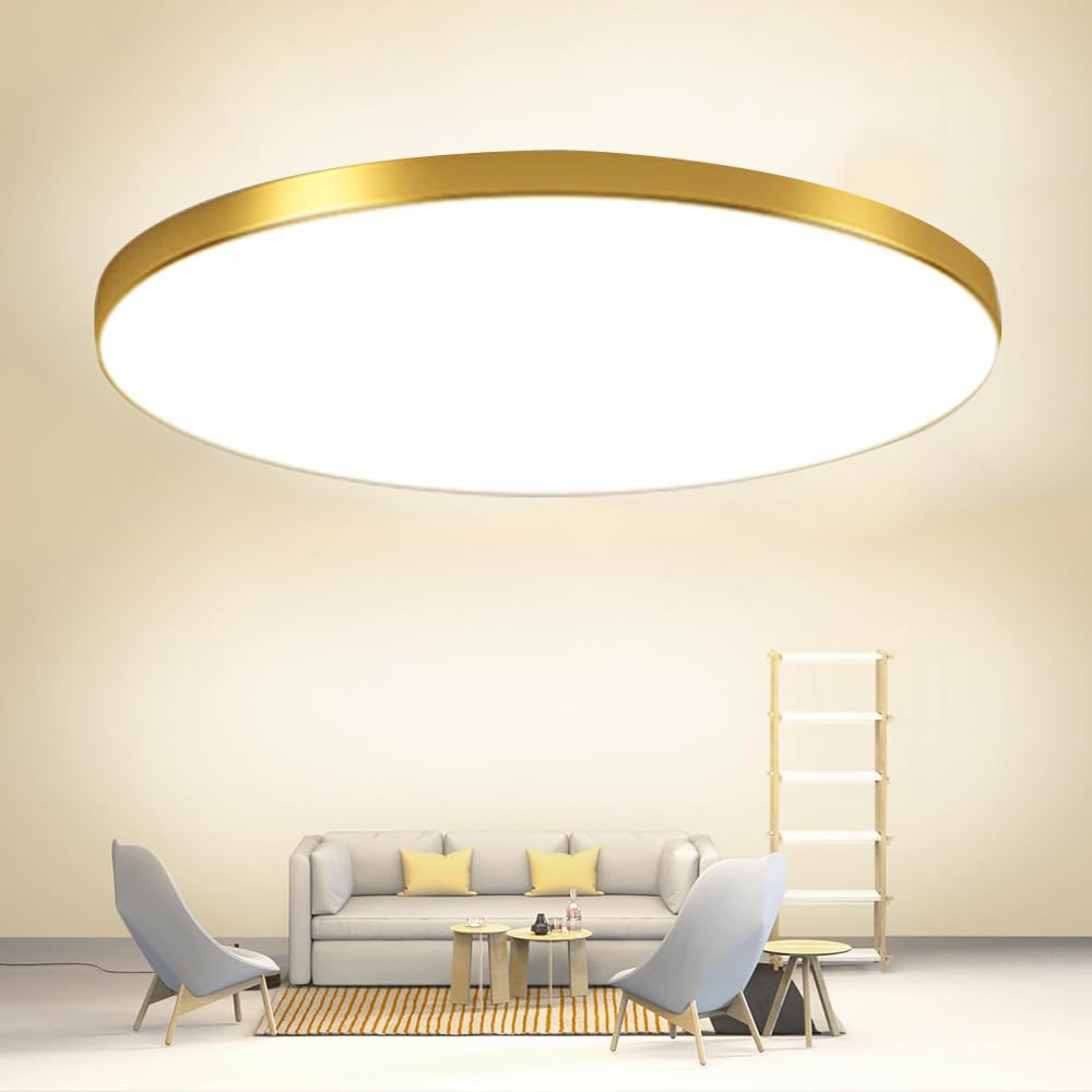 MengjayLED Ceiling Light,3000K, 4000K, 6000K Dimmable in Three Color temperatures,LED Ceiling Light Bathroom for Bedroom, Kitchen, Living Room, Balcony, Office, Porch